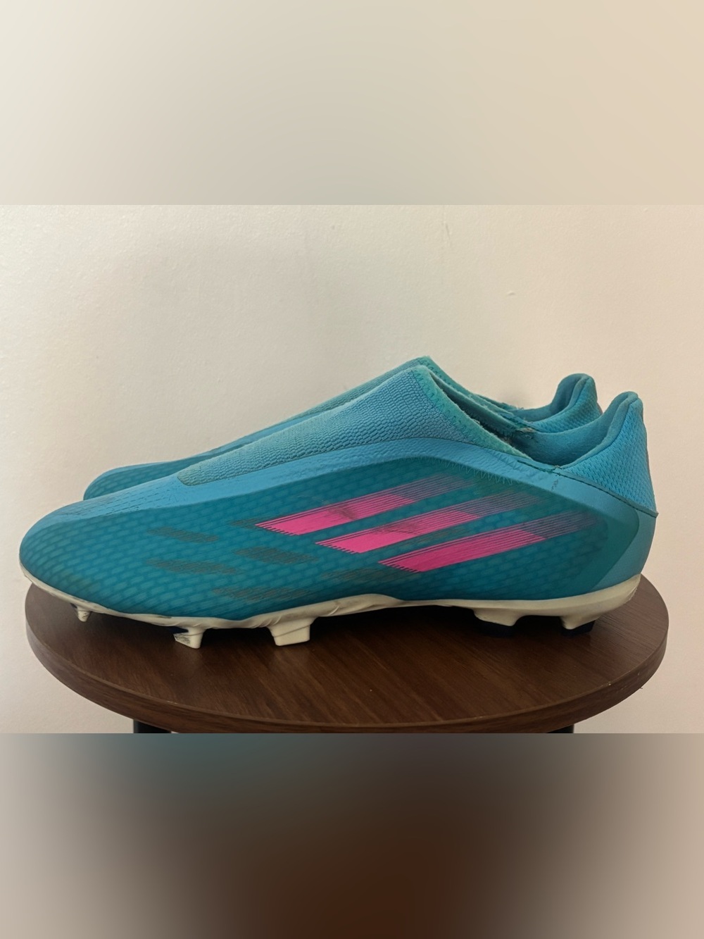 Adidas X Laceless Soccer Cleats Blue Pink Men’s Size 11.5